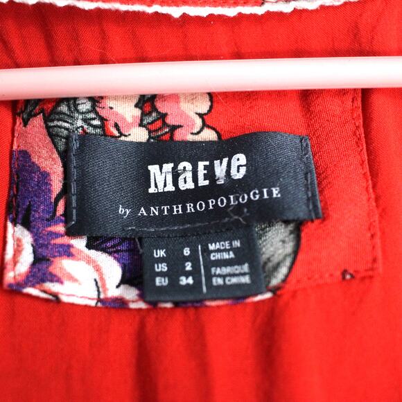 Maeve by Anthropologie Caldwell Floral Buttondown Dress Size 2 - Picture 4 of 4